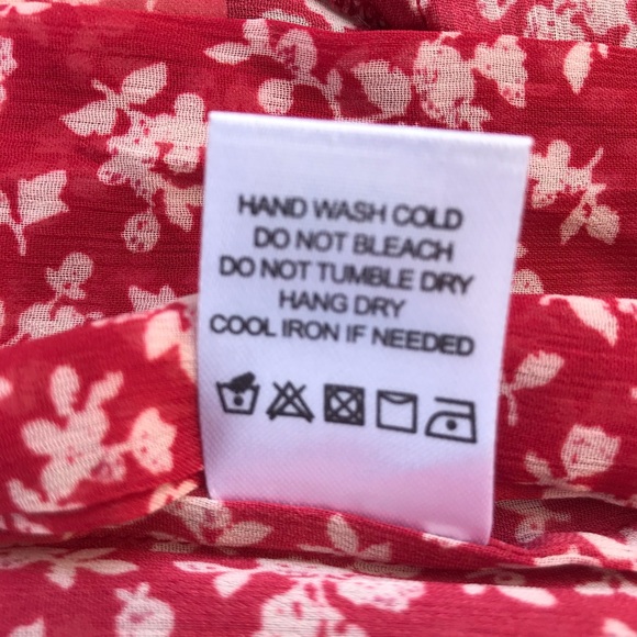 COPY - NWT NEW Solare Sheer Floral Tie Skirt - Picture 4 of 5